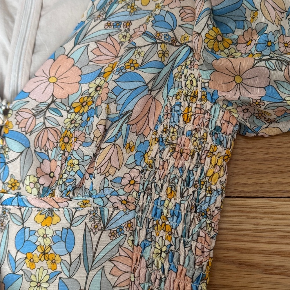 SHOSHANNA Floral V-Neck Midi Dress, 0 - Picture 8 of 12